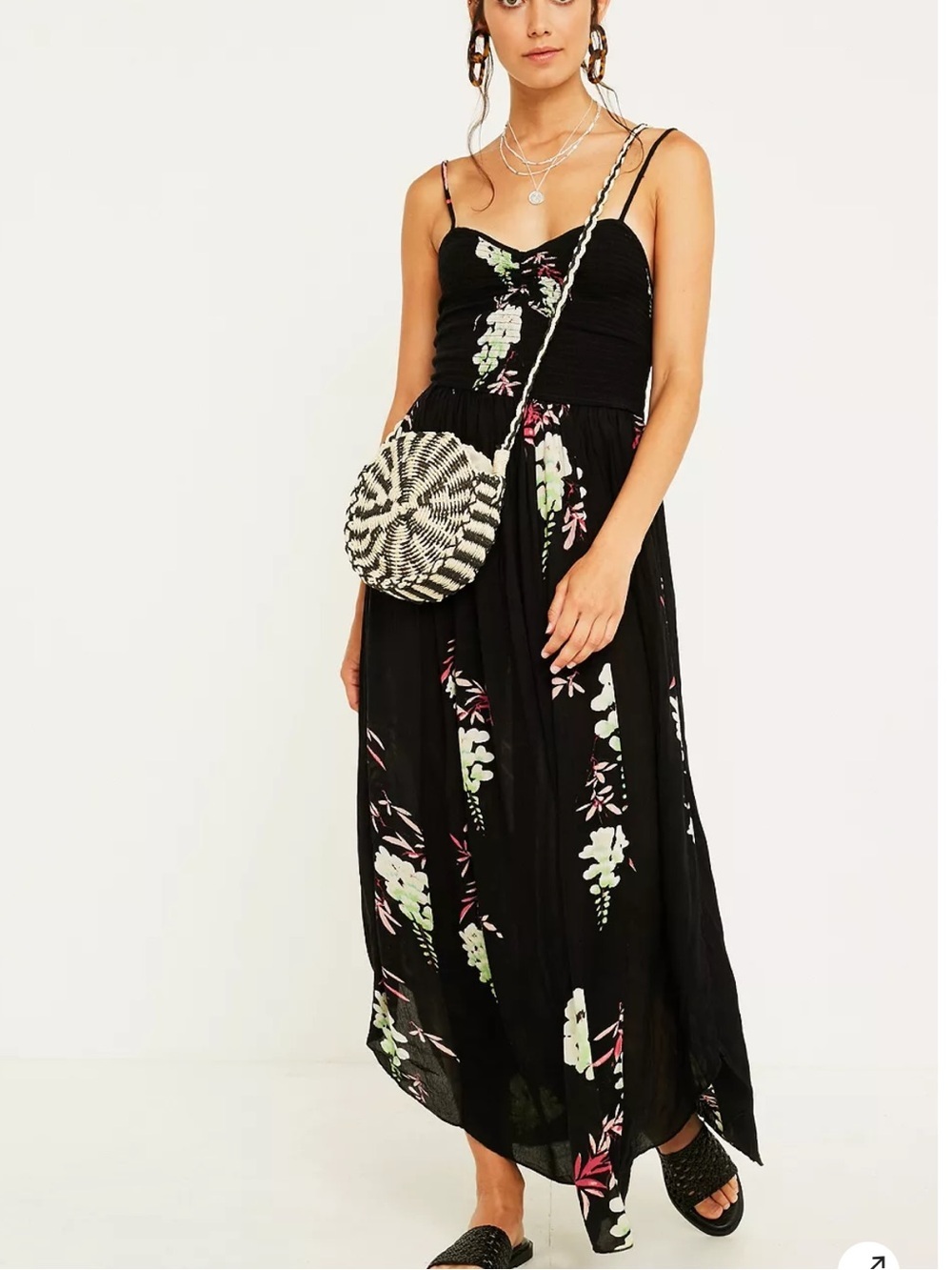 Intimately by Free People Beau Smocked
Floral Print Maxi